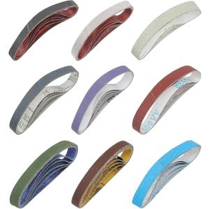 45 Pcs 1/2" x 12" Replacement Sharpening Belt Kit for Official Work Sharp Knife & Tool Sharpener (WSKTS & WSKTS-KT/Mk.1 & Mk.2) - 80/120/240/400/600/800/1000/2500/5000 Grits (45Pcs 80~5000grit)