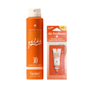Vacation Orange Gelée SPF 30 Sunscreen Spray Oil & Air Freshener Bundle, Tanning Oil with SPF, Suntan Lotion Spray, Transparent on All Skin Tones, Dermatologist-Tested, Vegan, 5 Fl. Oz
