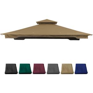 Replacement Gazebo Cover Compatible with SUNJOY 10 x 12 Regency II Patio Gazebo, L-GZ798PST, A111014400,(11X13 Ft) A101004104,A101004105,A111002001 (Beige)