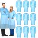 Xuhal 500 Pack Disposable Isolation Gowns PPE Gowns Disposable Bulk,Blue