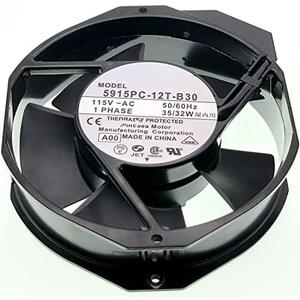 5915PC-12T-B30 115V Cooling Fan, 35/32W 172×150×38MM Metal high Temperature Resistant Fan Enclosure Power Fan 50/60Hz