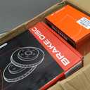 A-Premium 9.45 inch (240mm) Front Vented Brake Rotors and Ceramic Pads Kit