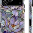 Compatible with iPhone 17 Pro Case 2-in-1 Hybrid Rugged Shockproof Full Body Cover - Abstract Lotus