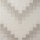 Nicole Miller New York Patio Country Ombre Chevron Indoor Outdoor Area Rug, UV Fade Resistant, Low Pile, Grey/Cream, 6'6"x9'2"