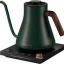 INTASTING Electric Kettles, Gooseneck Electric Kettle, 1 Temperature Control, Stainless Steel Inner, Quick Heating, for Pour Over Coffee, Brew Tea, Boil Hot Water, 0.9L Hunter Green
