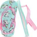 Toddler Flip Flops Girls Sandals Cute Jelly Boys Kids Flip-flops Adjustable Back Strap Non Slip Sole Lightweight Princess Sandal for Girl Swim Pool Summer Outdoor Beach