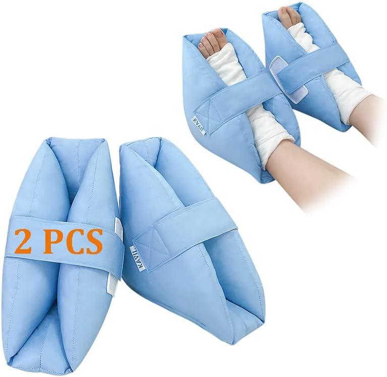 Heel Protectors Cushion Pain Relief Foot Pillow for Pressure Sores Foot Support Boot Surgery Recovery Supplies for Elderly Bedridden Pressure Ulcer Cushions Ankle Pillow for Bed, Wheelchair (1 Pair)