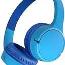 Belkin SoundForm Mini - Wireless Bluetooth Kids Headphones, 30H Battery, 85dB Safe Volume Limit, Built-in Microphone - Toddler On-Ear Earphones for iPhone, iPad, Fire Tablet, Ideal for School - Blue