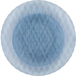 PLASTICPRO 128 Pack Plastic Dishes Set of 64-10 inch Plates and 64-7 inch Plates, Elegant Translucent Blue Disposable Fancy Tableware Premium Heavyweight