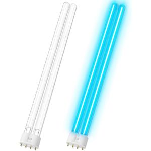 2 Pack 55 Watts UV Light Bulb, 20.9" 2G11 Base-4 Pin UV Bulb Replacement for Pond Filter & Aquarium Clarifier, Compatible with Jebao PU55, CW55, Oase Bitron 55, SUNSUN 55W Clarifier