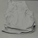 OQQ Women's 1 Piece Tank Tops Crew Neck Sleeveless Basic Stretch Casusal Yoga Crop Camis L