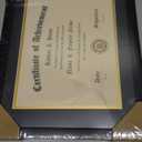 ELSKER&HOME 8.5x11 Certificate Frame - Classic Black Color Frame - Displays Diploma 8.5x11 Inch with Mat - 11x14 Inch Without Mat - For Document/Photo(Double Mat - Matte Black with Gold Rim)