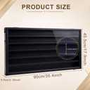 Minifigure Display Case- 6 Layers, Flip-Up Doors with Support, Acrylic View Window, Handmade Wooden Case for Collectible Figures