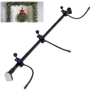 Garland Hanger for Front Door, Garland Holder for Door Frame Adjustable 32-39 inches, Load Capacity 20 lbs No Screws and Drilling for Halloween Christmas Decor