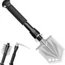 Foldable Camping Shovel - 14.6" High Carbon Steel Portable Multitool Entrenching Tool for Backpacking, Hiking, Survival & Car Emergency - Lightweight & Rustproof (Basic 14.6" E-Tool)