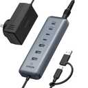 Anker USB C Hub, 8-in-1 5Gbps Data Hub, USB Splitter with 3 USBA and 4 USBC Ports, 100W PD-in, 2-in-1 USB-Connector, for Laptop, MacBook, iPad and More (45W Adapter Included)