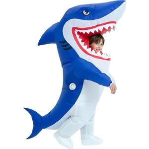 One Casa Blow Up Party Costume,Inflatable Costumes for Kids, Full Body Shark Costume,Halloween Costumes for Boys Girls 8-10 years