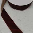 Coffee Velvet Ribbon 1-1/2 Inch x 20Yd,Great for Gift Wrapping,Hair Bows,Christmas,Wedding Party Decoration(1-1/2" Coffee)
