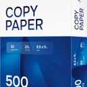 Printer Paper - 8.5 x 11 White Letter Size Copy Paper, 1 Ream 500 Sheets 20 lb Printing Paper for Documents Writing, Drawing, Smooth, 92 Bright | Home, School, Office Supplies | Made in USA