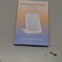 FUNTOUCH Rechargeable Travel Makeup Mirror with 72 Led Lights, Portable Lighted Beauty Mirror, 3 Color Lighting, Dimmable Touch Screen, Tabletop LED Folding Cosmetic Vanity Mirror (White)