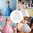 obmwang Girls Petticoat Crinoline 3 Hoop Skirt Petticoats for Girls Underskirt Ball Gown (White)