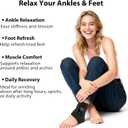 Cordless Ankle Heating Pad with Massage, Ankle Massager for Pain Relieft, Foot Massager for Neuropathy, Foot Heating Pad, 6 Heat Levels, 3 Massage Modes, Black