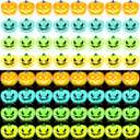 48 Pcs Halloween Mini Resin Pumpkin Bulk Miniature Glow in The Dark Pumpkin Decoration Tiny Resin Figurines Luminous Table Decor for Halloween Party Cake Decoration Home Craft DIY Gift