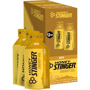 Honey Stinger Gold Energy Gel, Gluten Free & Caffeine Free, for Exercise, Running and Performance, Sports Nutrition for Home & Gym, Pre and Mid Workout, 12 Pack, 13.2 Ounce