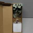 Muhanjia Artificial Eucalyptus Stems in Glass Vase with Faux Water,3Pcs Fake Plant with Double-Sided Green Leaves for Centerpiece(Double-Sided Green Eucalyptus)