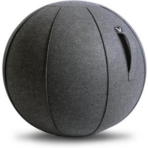 Vivora Luno Premium Ergonomic Sitting Ball Chair, Felt, Max Size (25 to 26 inches), for Home Offices, Balance Training, Yoga Ball, Posture Improvement (Anthracite)