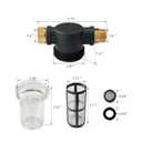 Water Pump Filter 100 Mesh Filter 3/4 Inch Interface Equipped with 2 Pieces 100 Mesh Stainless Steel Filters, Suitable for Water Pumps, Pressure Cleaners, RVs, Ships, and Gardens