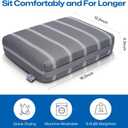 Hot Tub Cushion Pillow for Indoor or Outdoor Use, 16 x 12 x 4.3 Inche Weighted Spa Pillow with Washable 4D Mesh Cover & Non-Slip Micro Dot Bottom, Hot Tub Accessories for Adults,Quick Dry, Grey