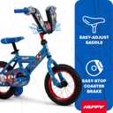 Huffy Marvel Spidey and His Amazing Friends 12 Inch Kid's Bike, Ideal for Ages 3-5 Years Old, Training Wheels Included, EZ Build Assembly, Fun and Playful Graphics, Simple Coaster Brake, Spider-Man