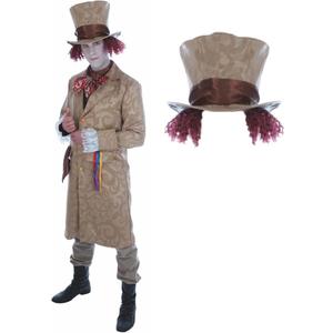 fun shack Hatter Costume Men, Wonderland Hatter Halloween Outfit, Book Character Costume For Adults XL