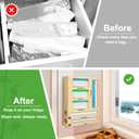 MSJGA Magnetic Food Bag Storage Organizer for Drawer or Refrigerator, Compatible with Gallon,Quart, Sandwich, Snack & Variety Size Bags