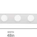 Kichler 8-Light Linear Bathroom Vanity Light Fixture, 48" Chrome Bath Bar for Mirror Lighting with 60W Medium Base Bulbs, Modern Transitional Style (48" W x 4.25" H x 2" D), 626CH