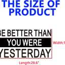 SEATUNE Large Gym Wall Stickers - Inspirational Quotes Motivational Office Wall Decals - Home Gym Garage Vinyl Art Wall Decor - Be Better Than You were Yesterday 28.6"X15"