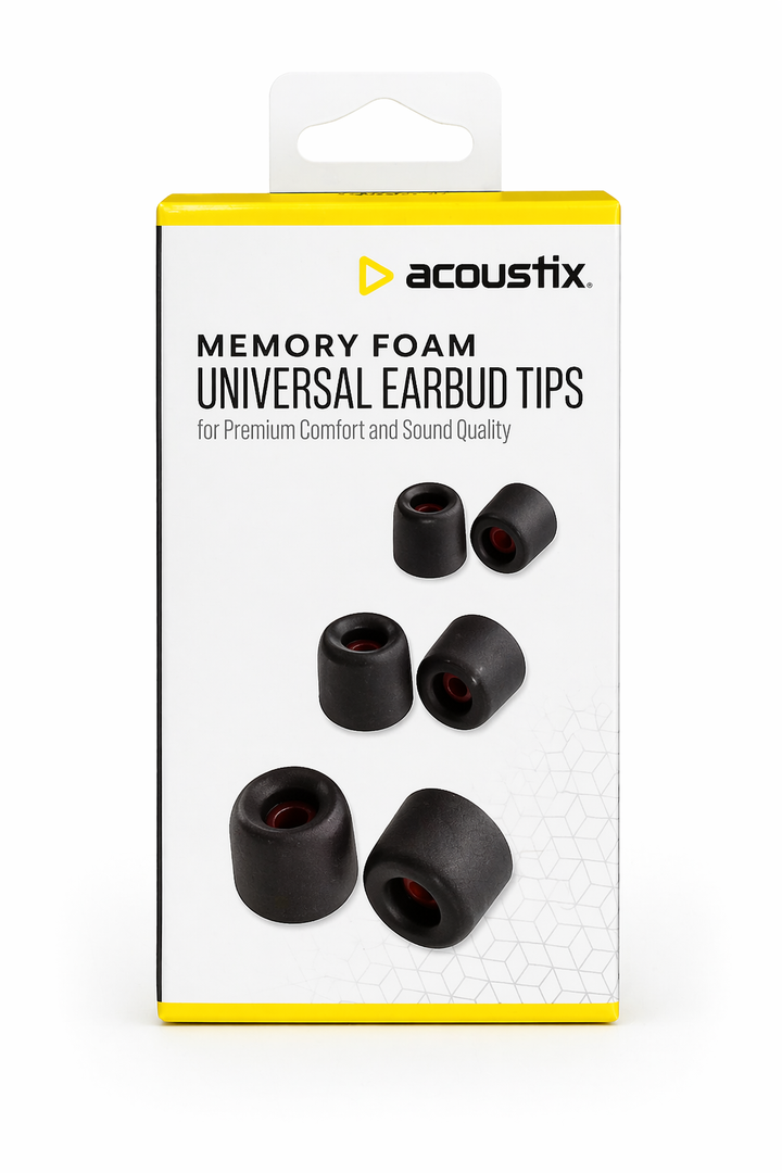 Acoustic Memory Foam Universal Earbud Tips