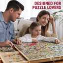 1000 Piece Rotating Puzzle Board with Drawers and Cover - 4 Drawers, Wooden Jigsaw Puzzle Table | 30 X 22| Jigsaw Puzzle Board - Portable Puzzle Tables for Adults and Kids by Beyond Innoventions