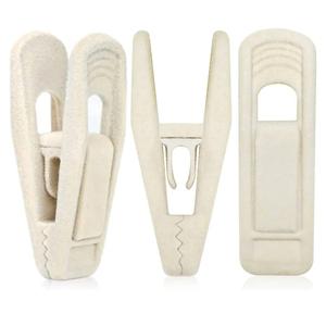 Beige Velvet Hangers Clips (80-Pack), Non-Slip Strong Velvet Clips for Velvet Skirt Hangers, Velvet Pants Hanger Velvet Clips Fit for Thin Velvet Clothes Suit Hangers