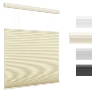 Top Down Bottom Up Cordless Cellular Shades, 31 5/8" W × 64" H, Beige
