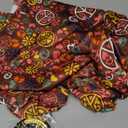 70s Hippie Dress Costumes Necklace Earrings Sunglass Women Disco Outfit, 60s Party Costume, Halloween Retro Dresses (X-Large, Brown)