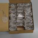 Thyle 24 Pieces Heart Glass Ornaments Heart Shape Spun Ornament Tree Hanging Ornament for Valentine's Day Anniversary Baby Shower Decorations(Transparent)