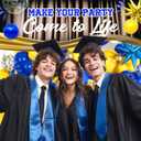 ALL-IN-1 Blue and Yellow Balloon Arch Kit with BONUS 2x Starburst Balloons - Yellow and Blue Balloons for Blue and Yellow Party Decorations, Graduation, Ucla Party, Club America Party Decorations