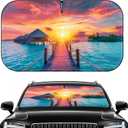Car Windshield Sun Shade - Foldable Car Sun Shade Windshield for Front Window, Reflector Sunshade Offers Ultimate Protection for Cars Interior (55.2 x 31.5 in)