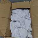 Wish Care 2 Pack White Spandex Table Clothes for 8 Foot Rectangle Tables, 8FT Wrinkle Free Fitted Tablecloths Ruffles Design Table Cover for Party, Banquet, Wedding and Events