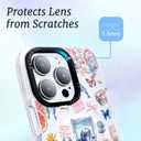 for iPhone 16 Plus Case, Coastal Floral Collage Pattern, Cute Soft Slim TPU Compatible with MagSafe, Military-Grade Drop Protection & Camera Protection for Women Girls (BlueSummerCut)