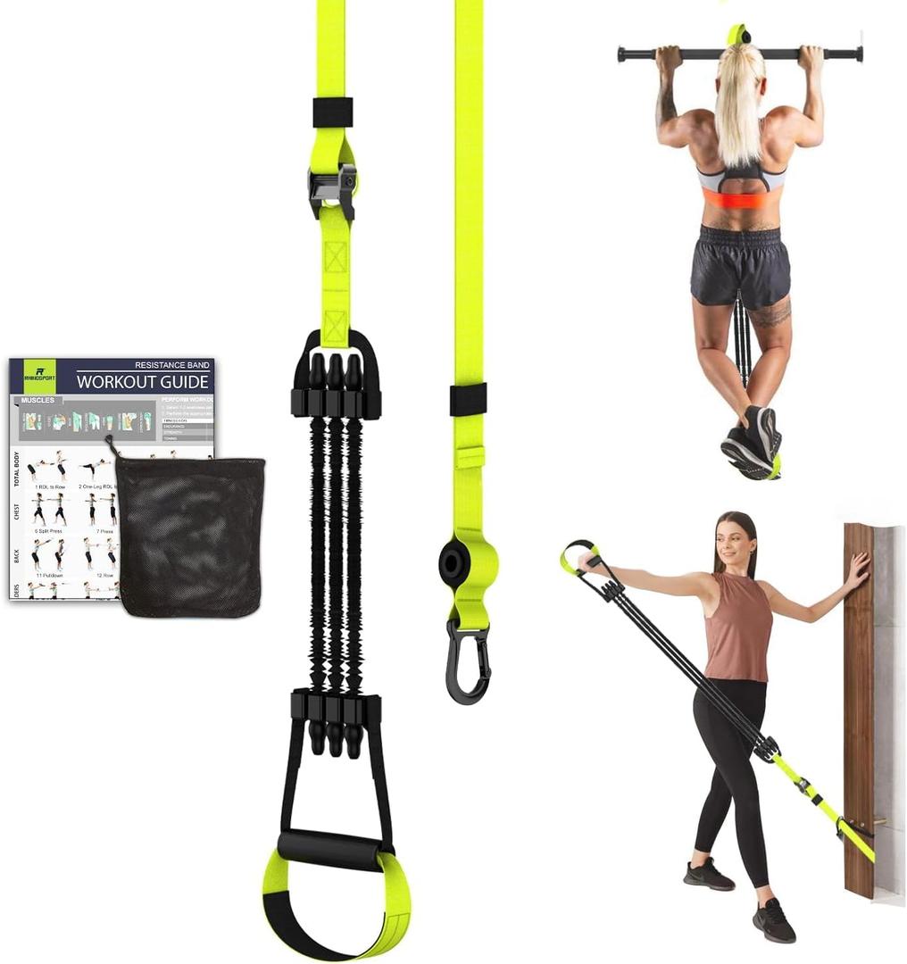 Pull Up Assistance Bands Chin up bar Assistance Bands with Door Anchor Workout Exercises Resistance Home Gym