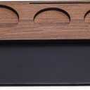 KNODOS 58mm Espresso Tamping Mat for Counter Walnut Wood & Leather Tamper Station with Multi-Slot Design Premium Espresso Machine Accessories Organizer for Coffee Bar