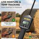 Hay Moisture Tester with 20" Reinforced Probe, Digital Hay Moisture Meter with Temperature Reading for Alfalfa, Hay Bales, Square and Round Bales, Carry Bag Included,Black